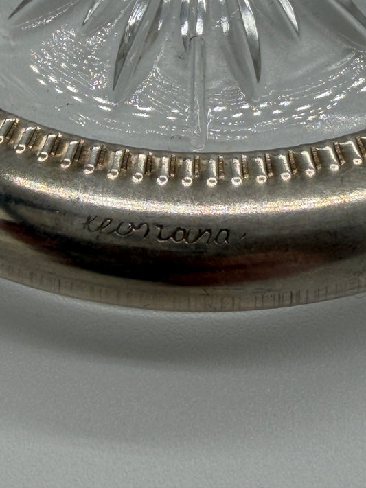 Vintage Silver And Crystal Coasters