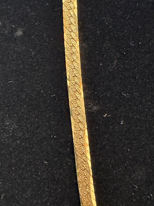 14k Herringbone Chain Necklace