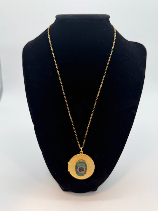 Q Locket on Chain