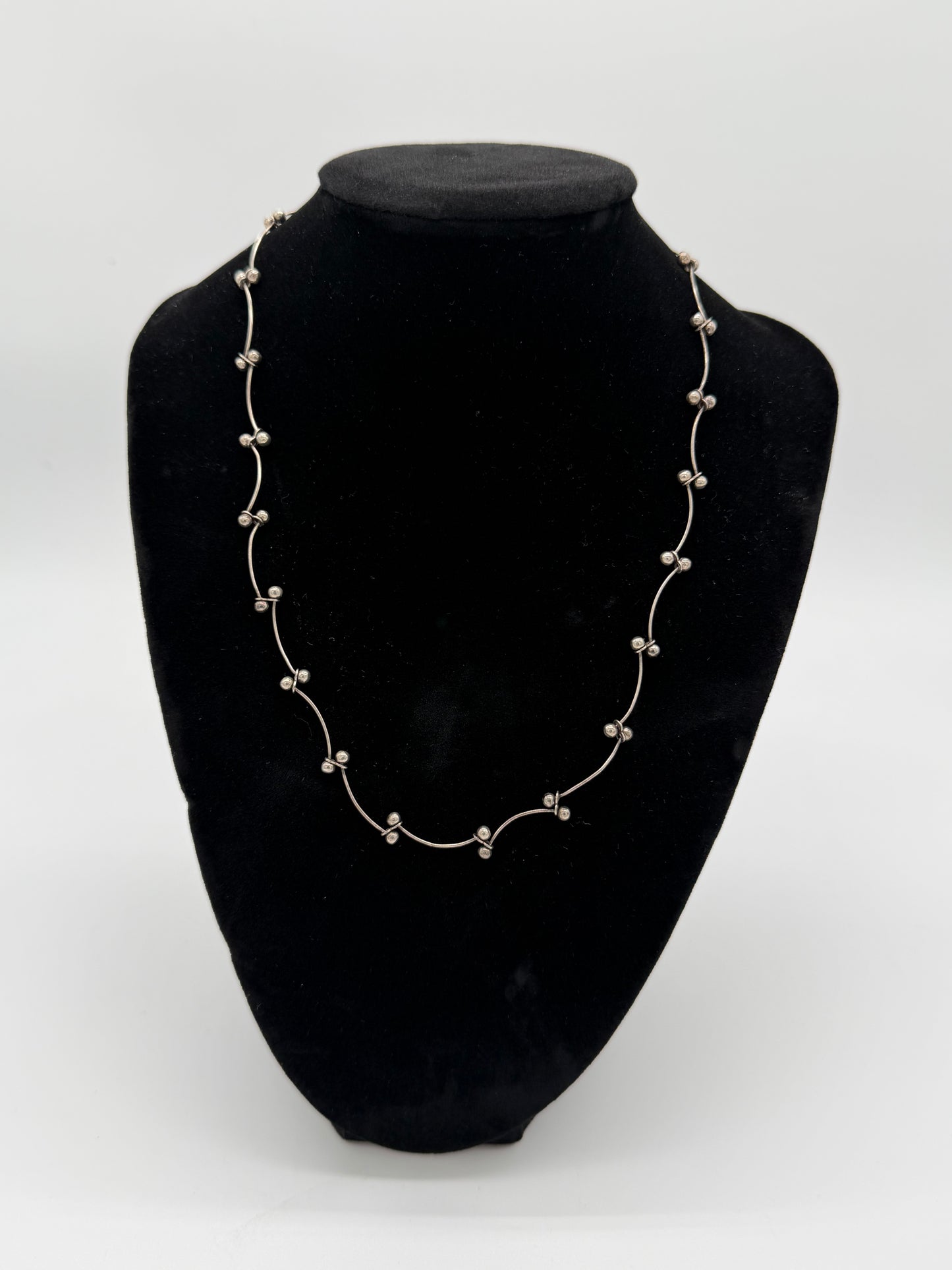 Unique Vintage Sterling Silver Necklace