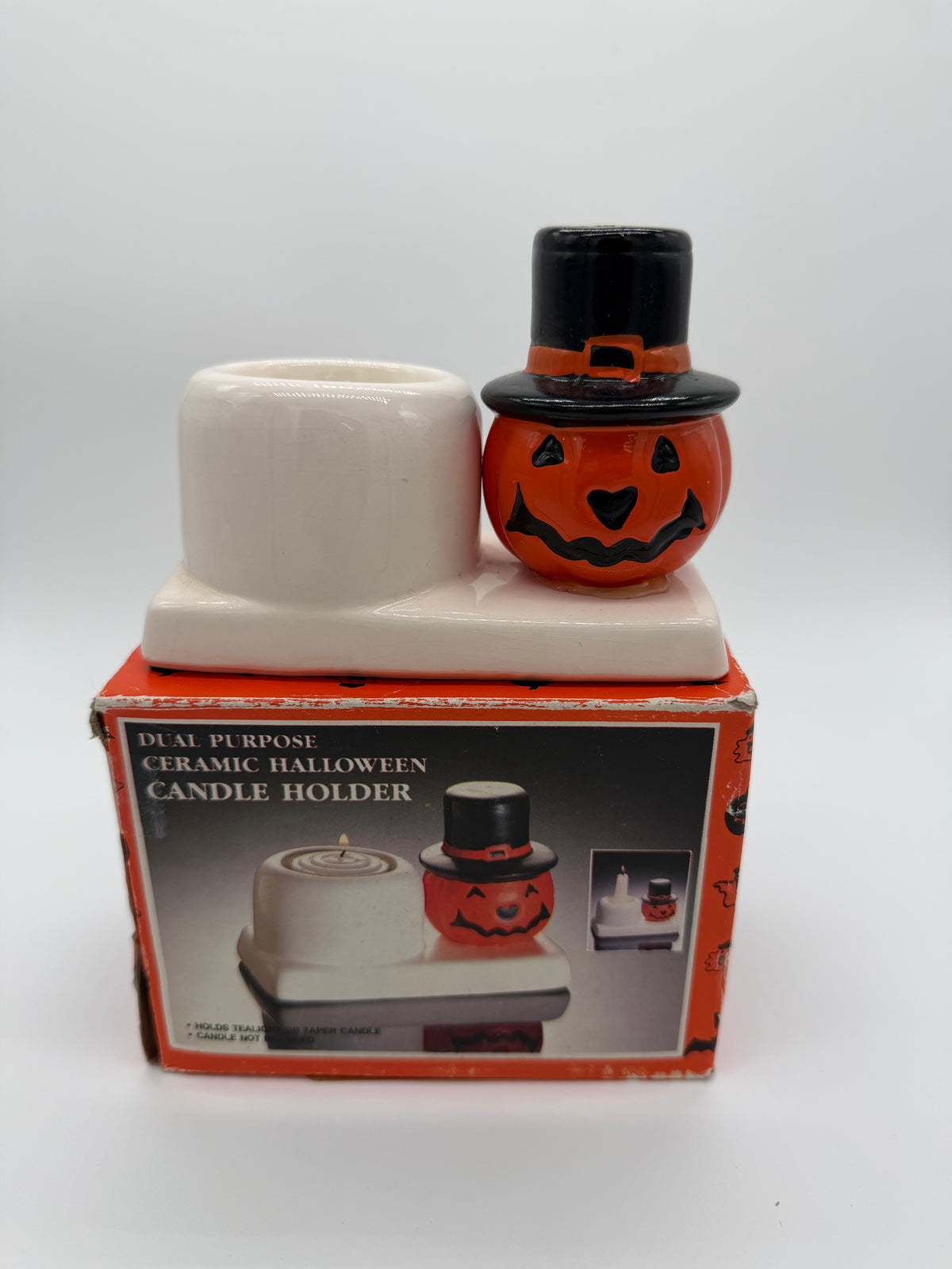 Ceramin Halloween Candle Holder in Box