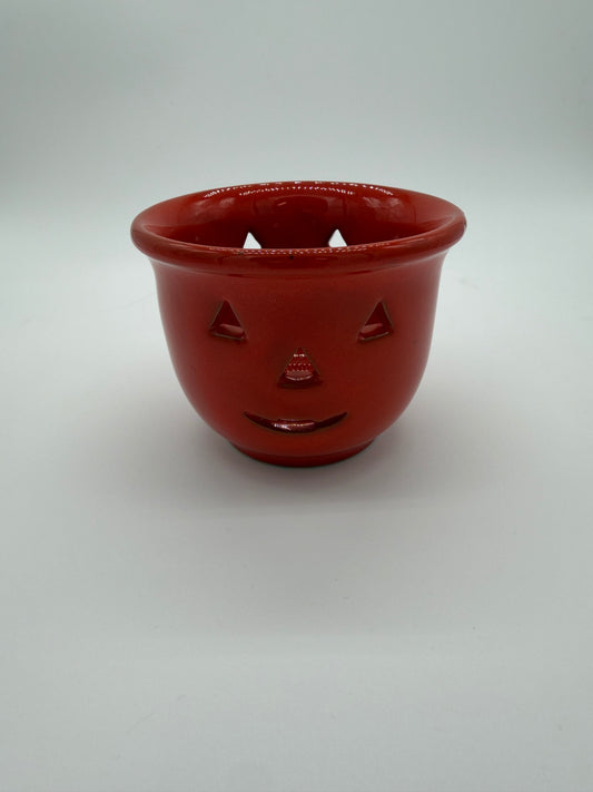 Orange Jack-O-Lantern Tea Light Votive
